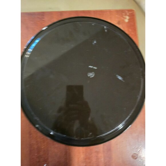 VTG Floral Toleware Russian Metal Round Tray Stamped Hand Painted Gold Trim 14" - Picture 2 of 5